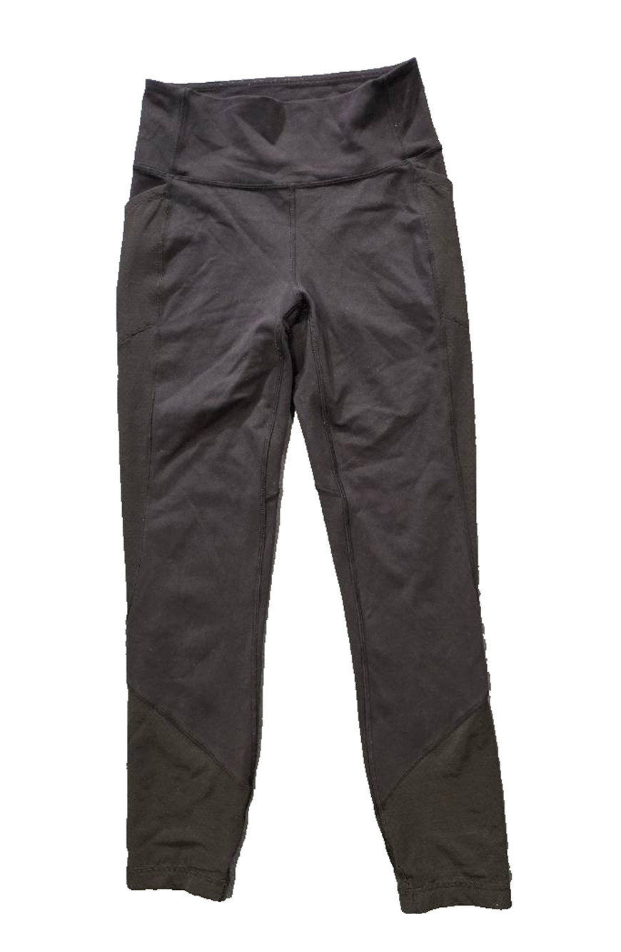 Lululemon Leggings Black High Rise Ankle 25" Pockets Y2K Gym Athletic S A011299